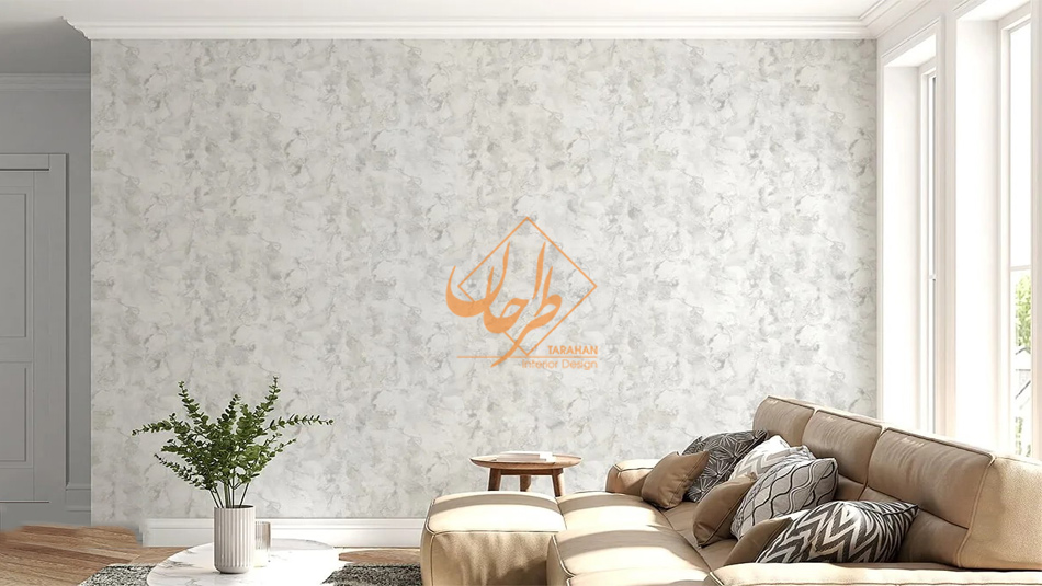 کاغذ دیواری روشن و مدرن برای سالن و پذیرایی