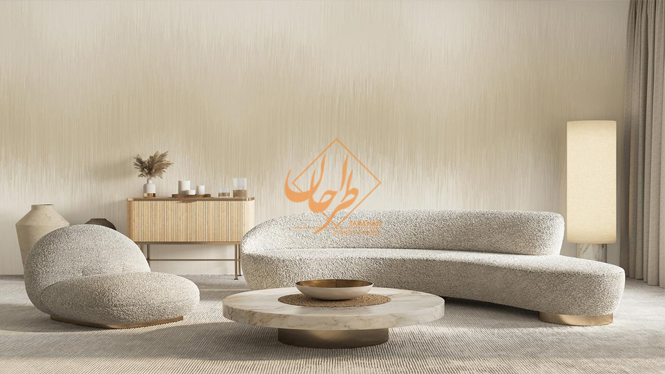10 مدل کاغذ دیواری ساده و شیک برای پذیرایی با عکس
