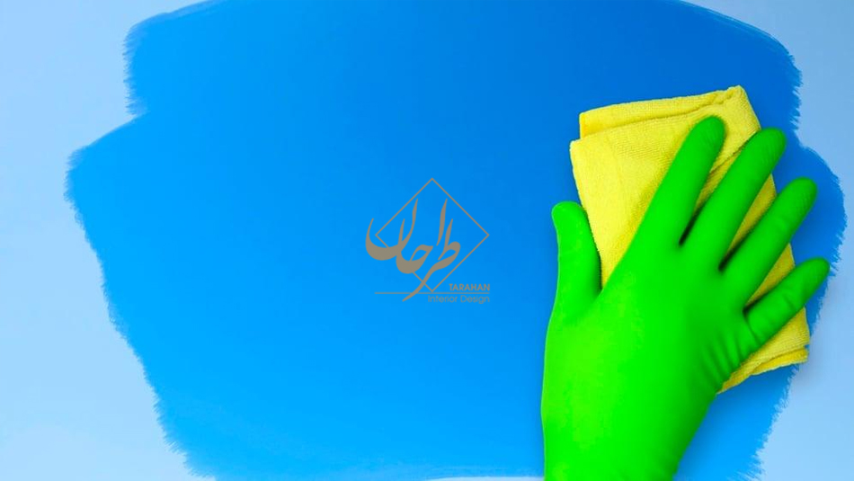 پاک کردن لکه رنگ از روی کاغذ دیواری
