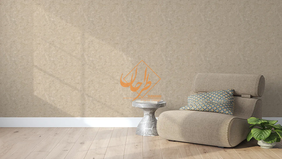 کاغذ دیواری با رنگهای خاکی و طبیعی