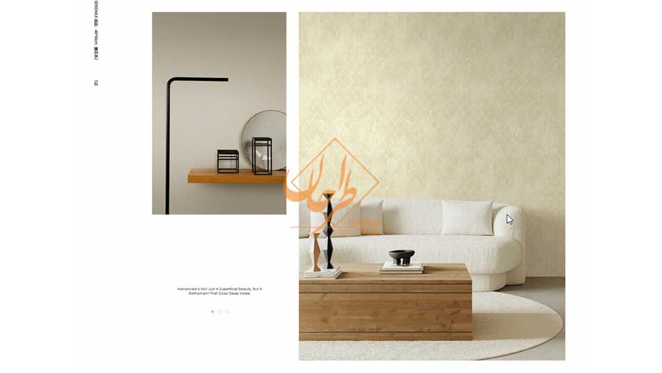 کاغذ دیواری روشن و مدرن برای سالن و پذیرایی